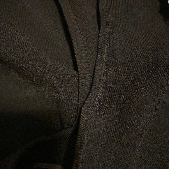 MILLY Twist Neck Fitted Black Knit Dress - Picture 5 of 11